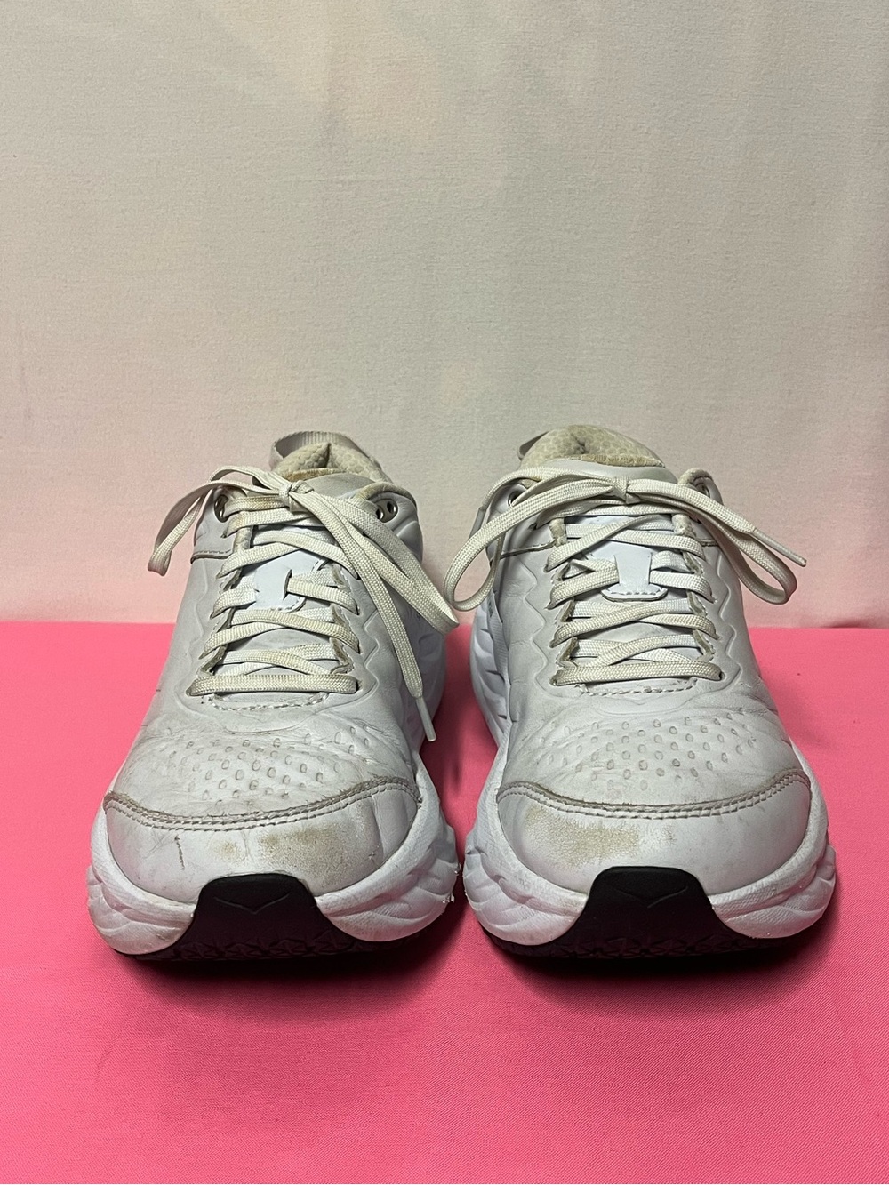 Hoka Bondi SR MN BB Size 6.5 White Leather Slip Resistant Work Walking Shoes - Picture 10 of 14